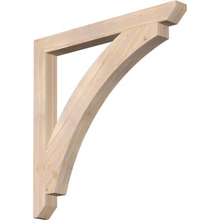 Ekena Millwork Thorton Slat Smooth Bracket, Douglas Fir, 3 1/2"W x 38"D x 38"H BKT04X38X38THR06SDF